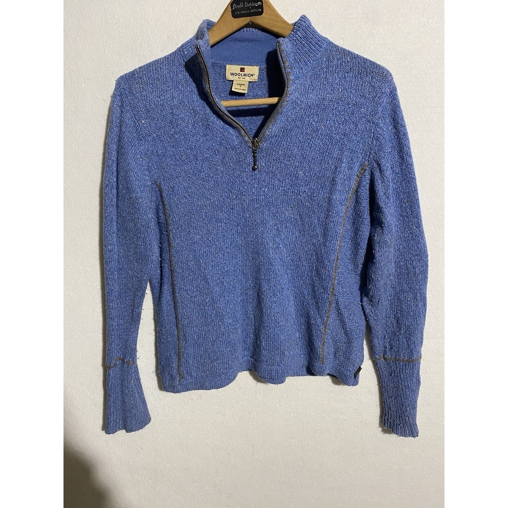 Classic Designer Woolrich 1/4 Zip Up Sweater Women's Small Bohemian